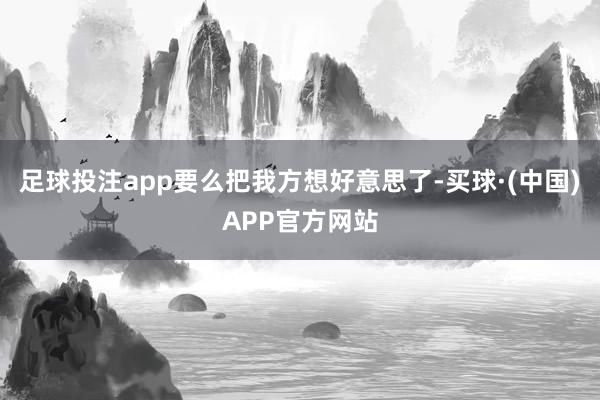 足球投注app要么把我方想好意思了-买球·(中国)APP官方网站