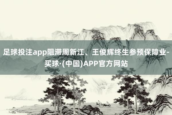 足球投注app阻滞周新江、王俊辉终生参预保障业-买球·(中国)APP官方网站