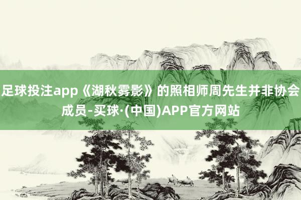 足球投注app《湖秋雾影》的照相师周先生并非协会成员-买球·(中国)APP官方网站